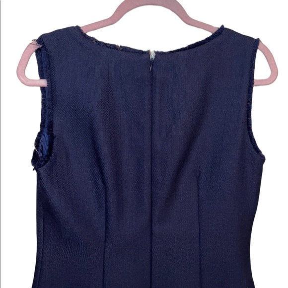 NWOT Karl Lagerfeld Paris Navy Textured Dress - Picture 8 of 12